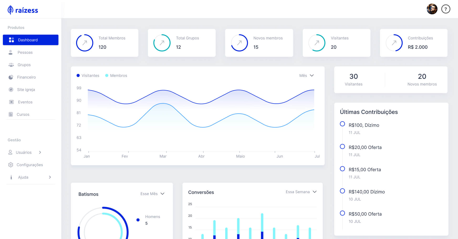 Raízzes Dashboard